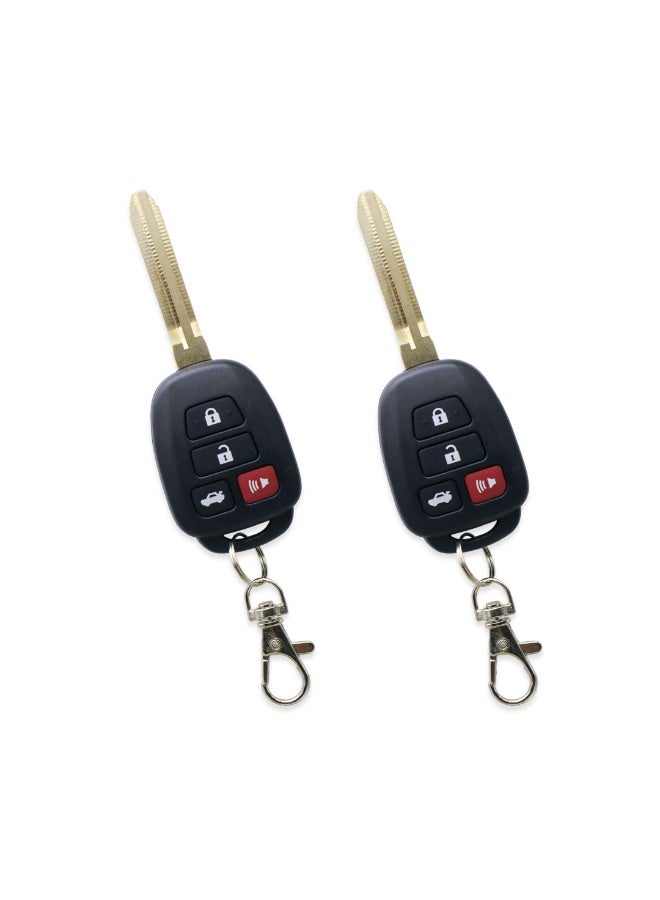 Platinum Pack of 2 Universal Remote Control DK204 Keyless Entry Systems | Car Door Lock/Unlock, and Trunk Release | with Physical Key - Image 2